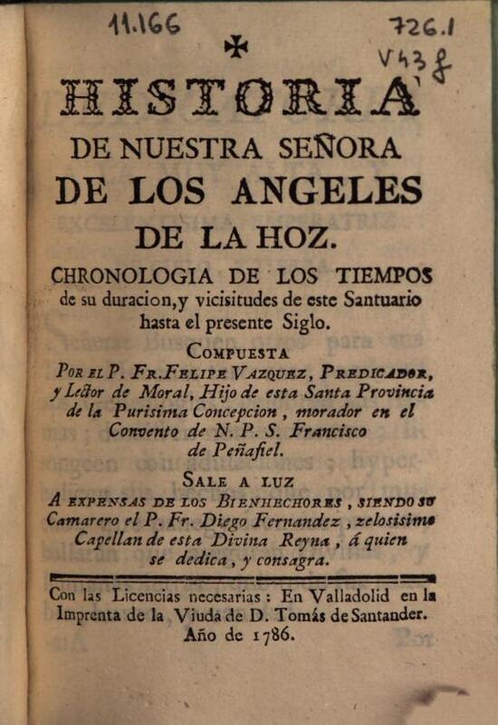 Texto Historia Nuestra Señora de los ángeles de la hoz